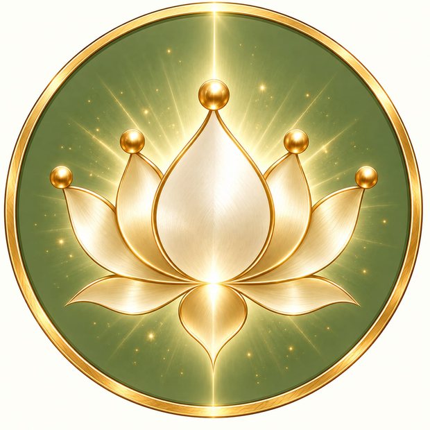 Goldener Lotus mit Krone